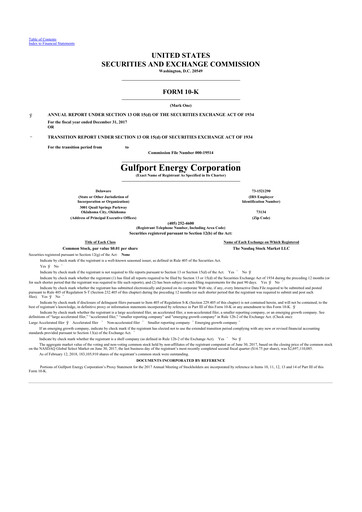 Thumbnail Gulfport Energy 10-K Annual Report 2017