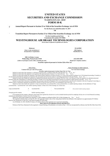 Thumbnail Wabtec 10-K Annual Report 2017