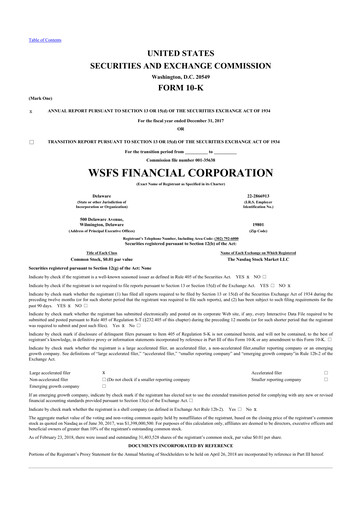 Thumbnail WSFS Financial 10-K Annual Report 2017
