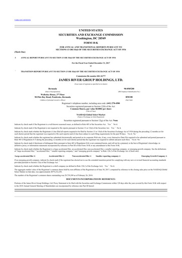 Thumbnail James River Group 10-K Annual Report 2017