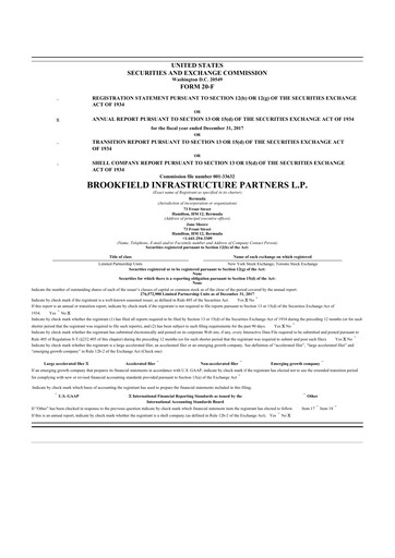 Vorschaubild Brookfield Infrastructure Partners
 20-F Jahresbericht 2017