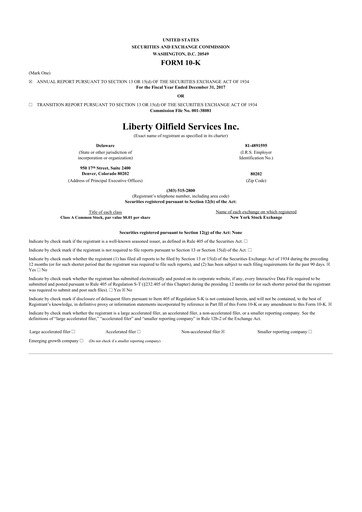 Thumbnail Liberty Energy 10-K Annual Report 