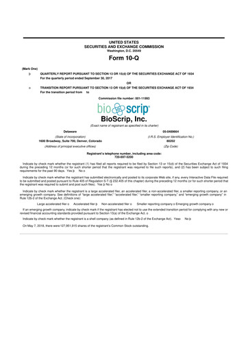 Thumbnail Option Care Health 10-Q Quarterly Report FY2018 