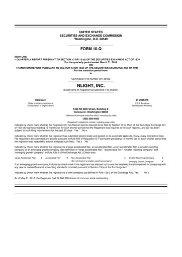 Thumbnail nLIGHT 10-Q Quarterly Report FY2018 