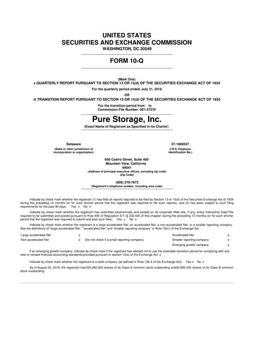Vorschaubild Pure Storage
 10-Q Quartalsbericht 2019 