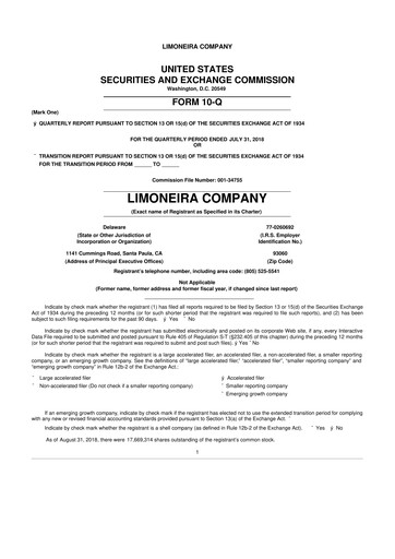 Thumbnail Limoneira
 10-Q Quarterly Report FY2018 