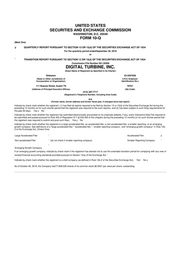 Thumbnail Digital Turbine
 10-Q Quarterly Report FY2019 