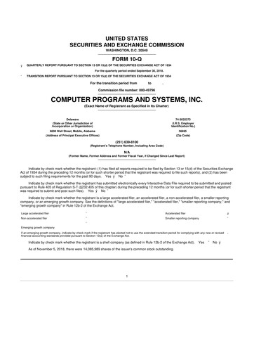 Thumbnail TruBridge 10-Q Quarterly Report FY2018 