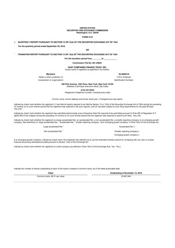 Vorschaubild Lument Finance Trust 10-Q Quartalsbericht  