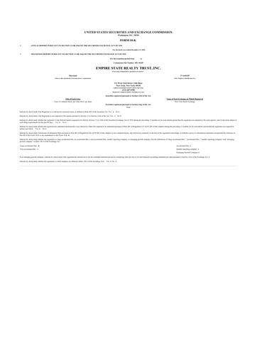 Thumbnail Empire State Realty Trust
 10-K Annual Report 2018