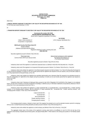 Thumbnail Accelerate Diagnostics 10-K Annual Report 2018