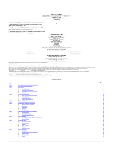 Thumbnail Celestica 20-F Annual Report 2018