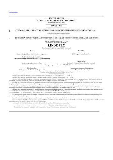 Thumbnail Linde 10-K Annual Report 2018