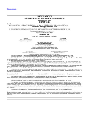 Thumbnail Avalo Therapeutics 10-K Annual Report 2018