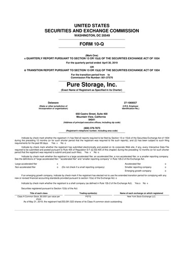 Vorschaubild Pure Storage
 10-Q Quartalsbericht 2020 