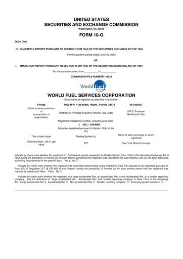 Thumbnail World Kinect 10-Q Quarterly Report FY2019 