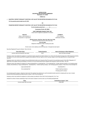 Vorschaubild Lument Finance Trust 10-Q Quartalsbericht  