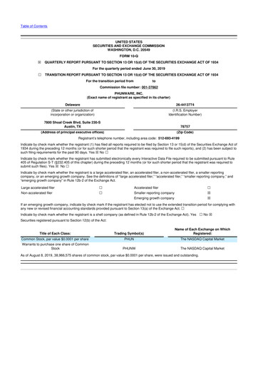 Thumbnail Phunware 10-Q Quarterly Report FY2019 