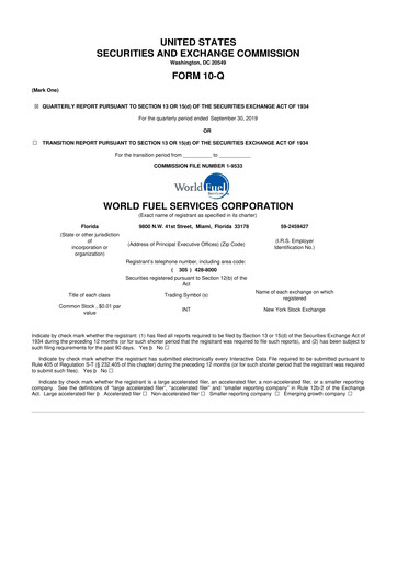 Thumbnail World Kinect 10-Q Quarterly Report FY2019 