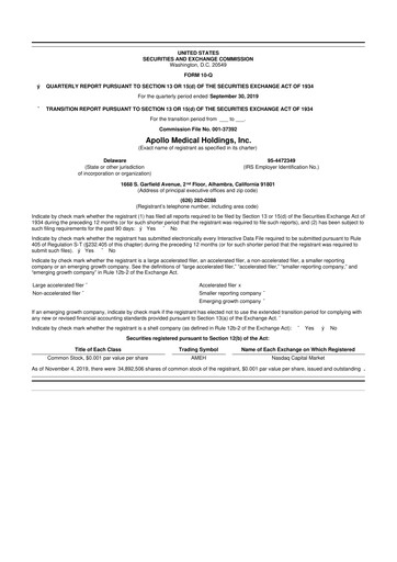 Vorschaubild Astrana Health 10-Q Quartalsbericht 2019 