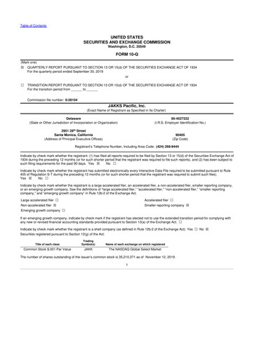 Thumbnail Jakks Pacific
 10-Q Quarterly Report FY 
