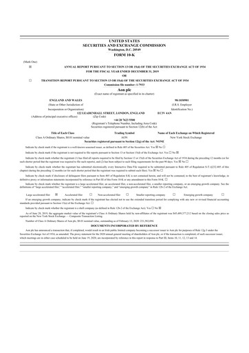 Thumbnail Aon 10-K Annual Report 2019