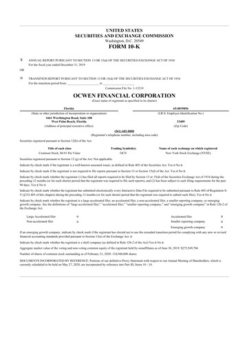 Thumbnail Onity Group 10-K Annual Report 2019