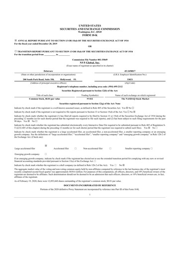 Thumbnail NV5 Global
 10-K Annual Report 2019