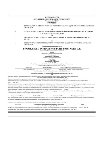 Vorschaubild Brookfield Infrastructure Partners
 20-F Jahresbericht 2019