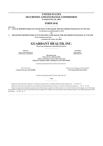 Thumbnail Guardant Health
 10-K Annual Report 2019
