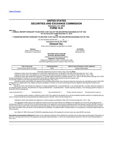 Thumbnail Avalo Therapeutics 10-K Annual Report 2019