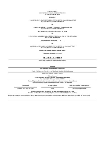 Thumbnail Seadrill
 20-F Annual Report 2019