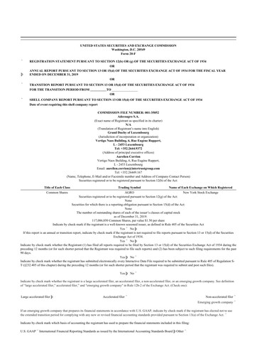 Thumbnail Adecoagro 20-F Annual Report 2019