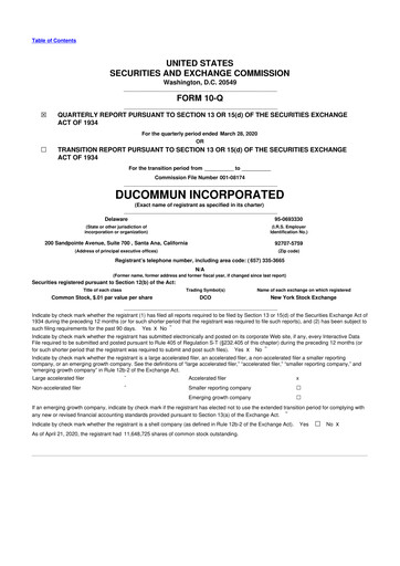 Thumbnail Ducommun 10-Q Quarterly Report FY2020 