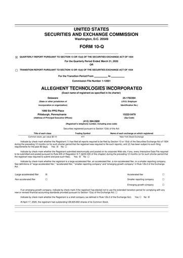 Thumbnail ATI Inc.
 10-Q Quarterly Report FY2020 