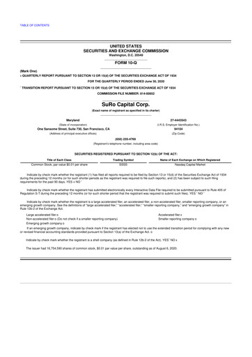 Thumbnail SuRo Capital 10-Q Quarterly Report FY 