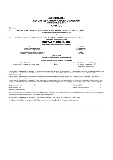 Thumbnail Digital Turbine
 10-Q Quarterly Report FY2021 