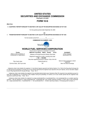 Thumbnail World Kinect 10-Q Quarterly Report FY2020 