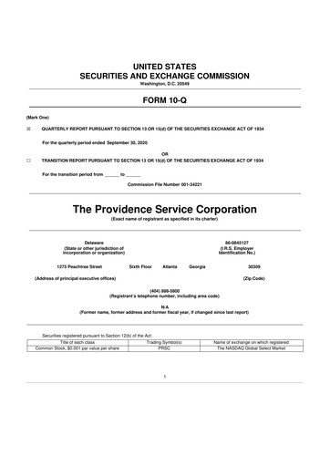Thumbnail ModivCare 10-Q Quarterly Report FY2020 