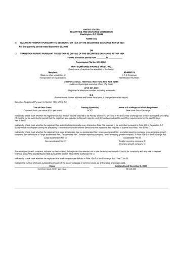 Vorschaubild Lument Finance Trust 10-Q Quartalsbericht  