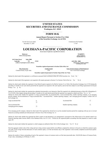Thumbnail Louisiana-Pacific
 10-K Annual Report 2020