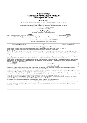 Thumbnail Crane NXT 10-K Annual Report 2020