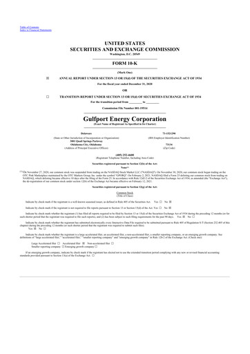 Thumbnail Gulfport Energy 10-K Annual Report 2020