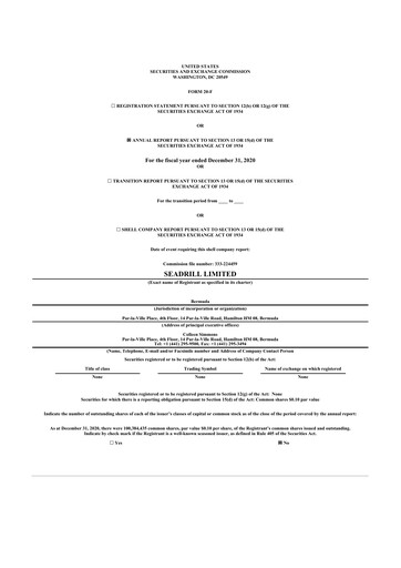 Thumbnail Seadrill
 20-F Annual Report 2020