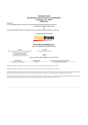 Vorschaubild Driven Brands 10-K Jahresbericht 