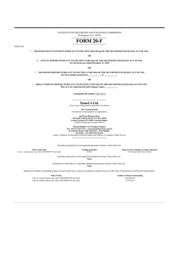 Thumbnail StoneCo 20-F Annual Report 2020