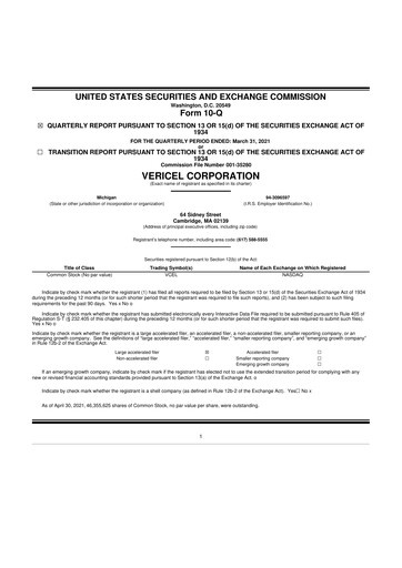 Thumbnail Vericel
 10-Q Quarterly Report FY2021 