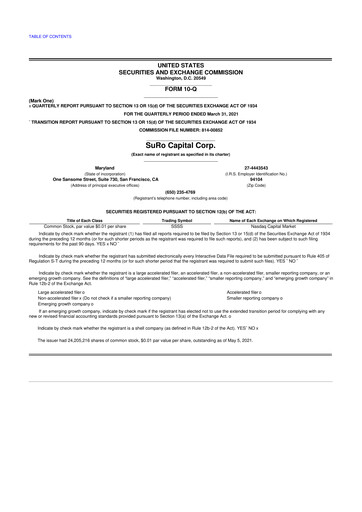 Thumbnail SuRo Capital 10-Q Quarterly Report FY 