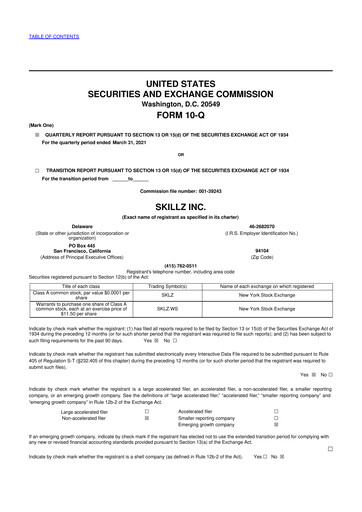 Vorschaubild Skillz 10-Q Quartalsbericht 2021 