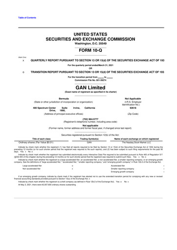 Thumbnail GAN 10-Q Quarterly Report FY2021 